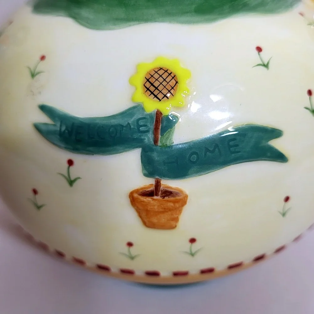 Vandor 1997 Pelzman Design Welcome Home Birdhouse Ceramic Teapot Vintage